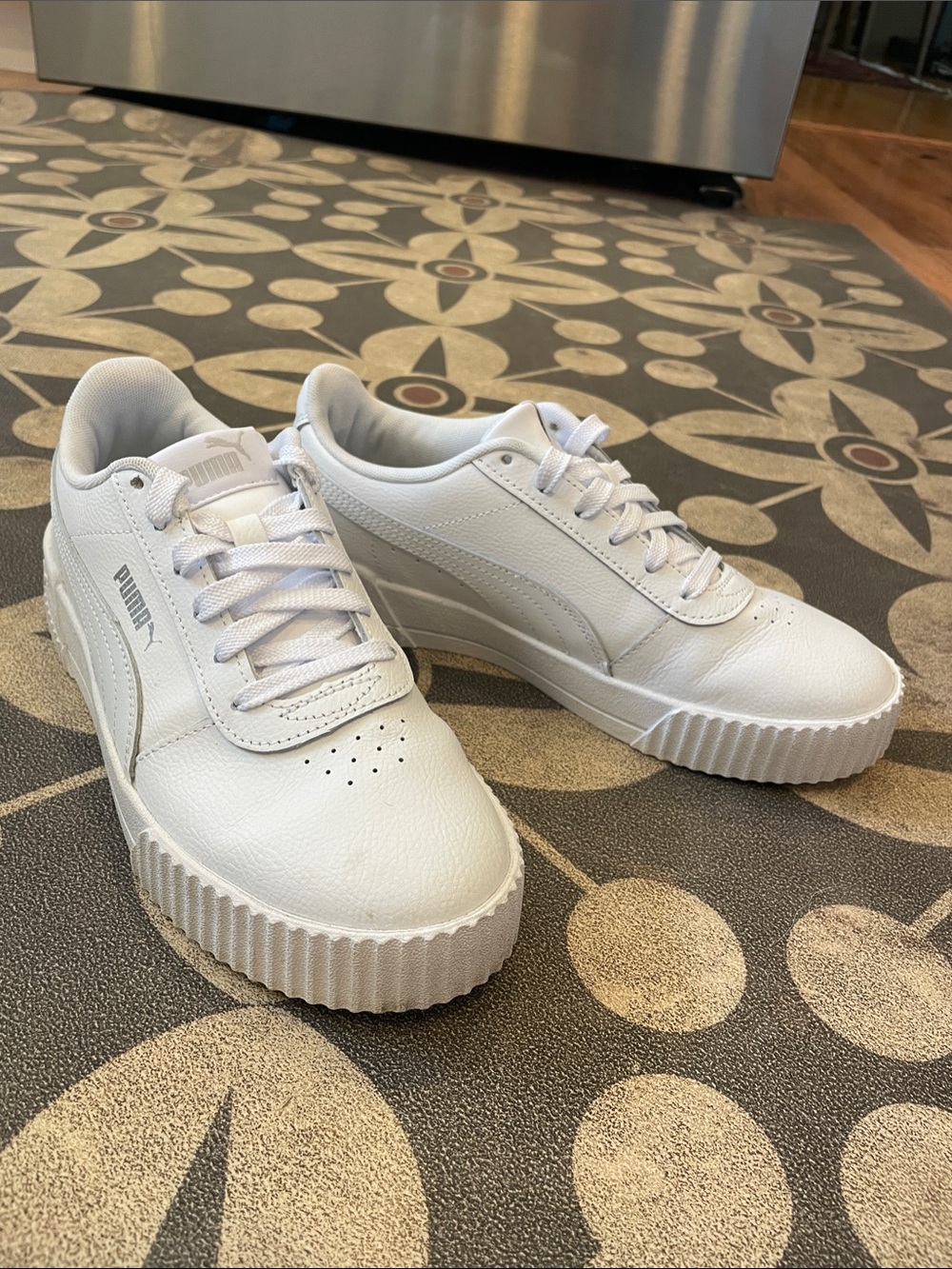 Puma White Lace-Up Sneakers